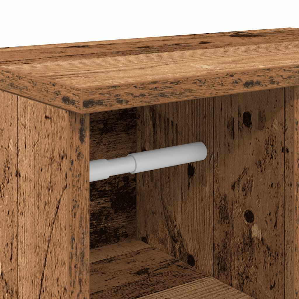 Badkamerkast met rolhouder 39x22x90 cm oud houtkleurig is nu te koop bij PeponiXL, paradijselijk wonen!