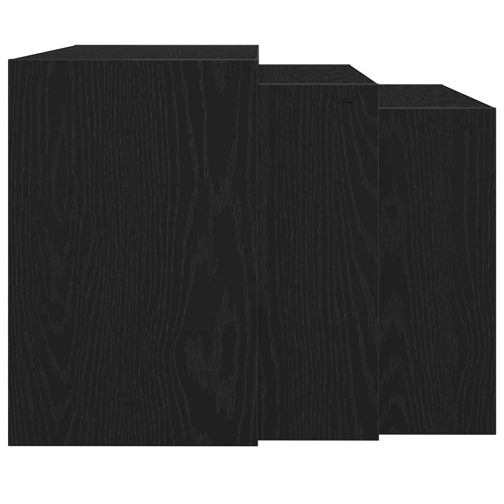 3-delige Tafeltjesset bewerkt hout zwart is nu te koop bij PeponiXL, paradijselijk wonen!