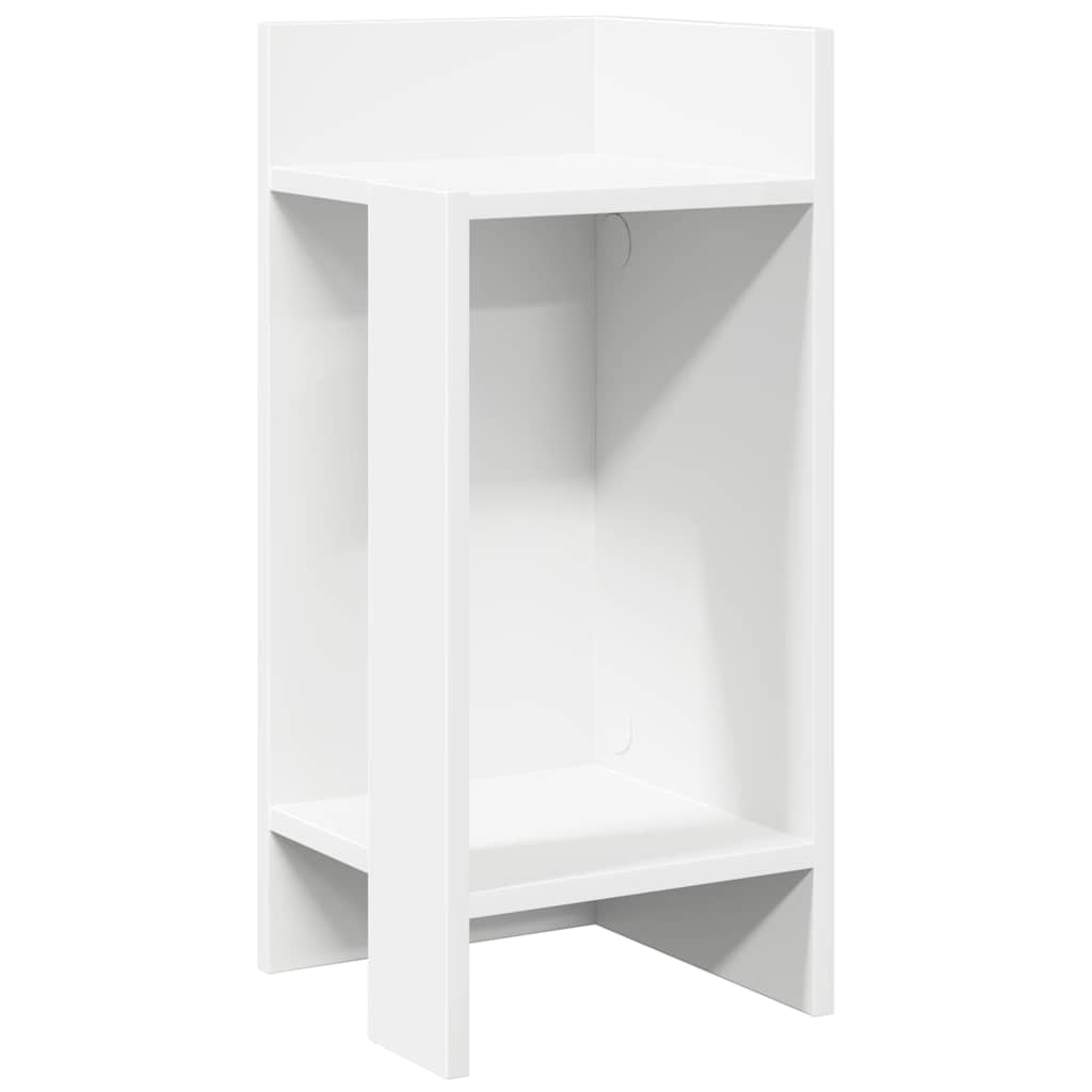 Bijzettafels 2 st met plank 25,5x27x60 cm wit is nu te koop bij PeponiXL, paradijselijk wonen!