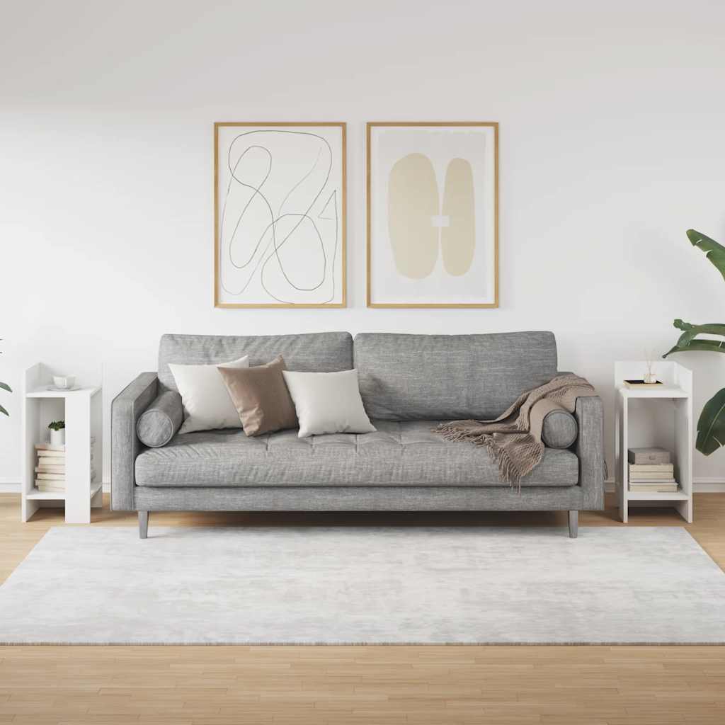 Bijzettafels 2 st met plank 25,5x27x60 cm wit is nu te koop bij PeponiXL, paradijselijk wonen!