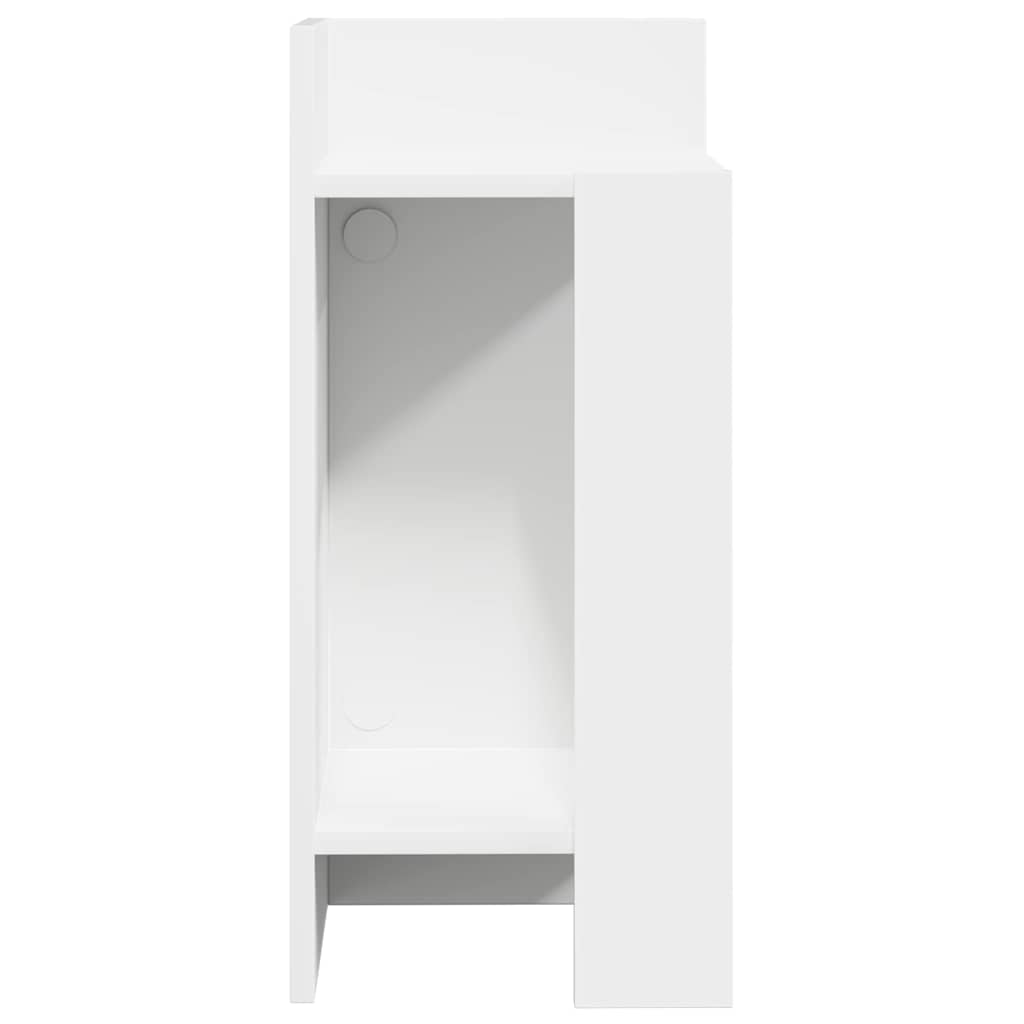 Bijzettafels 2 st met plank 25,5x27x60 cm wit is nu te koop bij PeponiXL, paradijselijk wonen!
