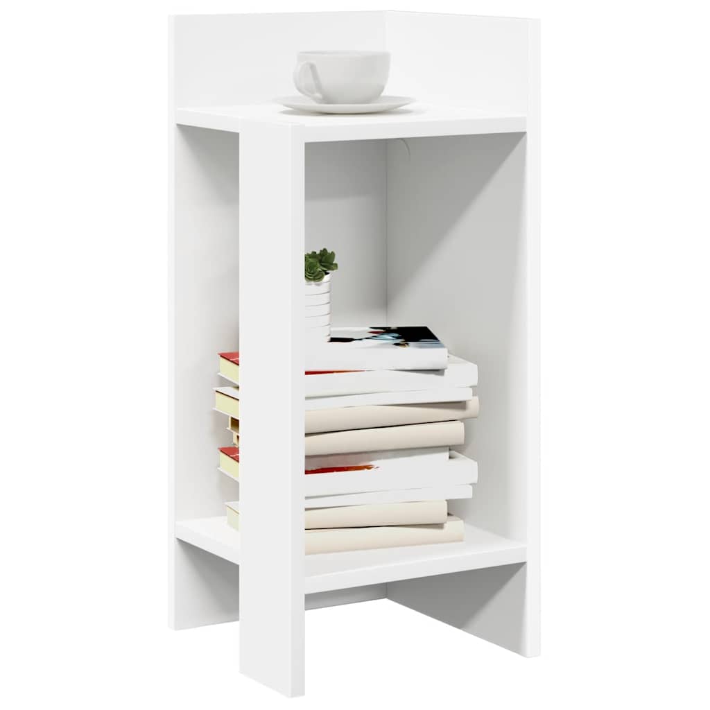 Bijzettafels 2 st met plank 25,5x27x60 cm wit is nu te koop bij PeponiXL, paradijselijk wonen!