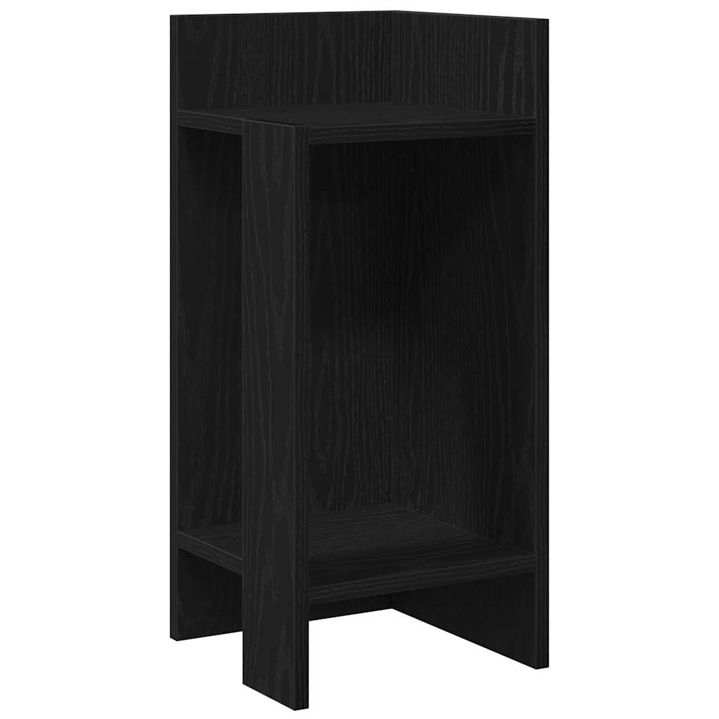 Bijzettafeltje met plank 25,5x27x60 cm zwart is nu te koop bij PeponiXL, paradijselijk wonen!