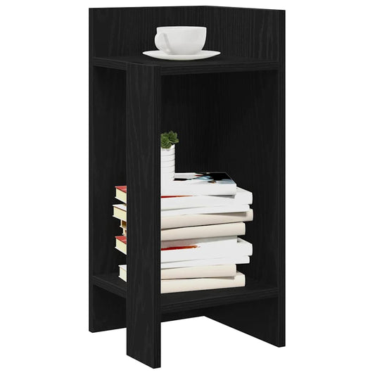 Bijzettafeltje met plank 25,5x27x60 cm zwart is nu te koop bij PeponiXL, paradijselijk wonen!