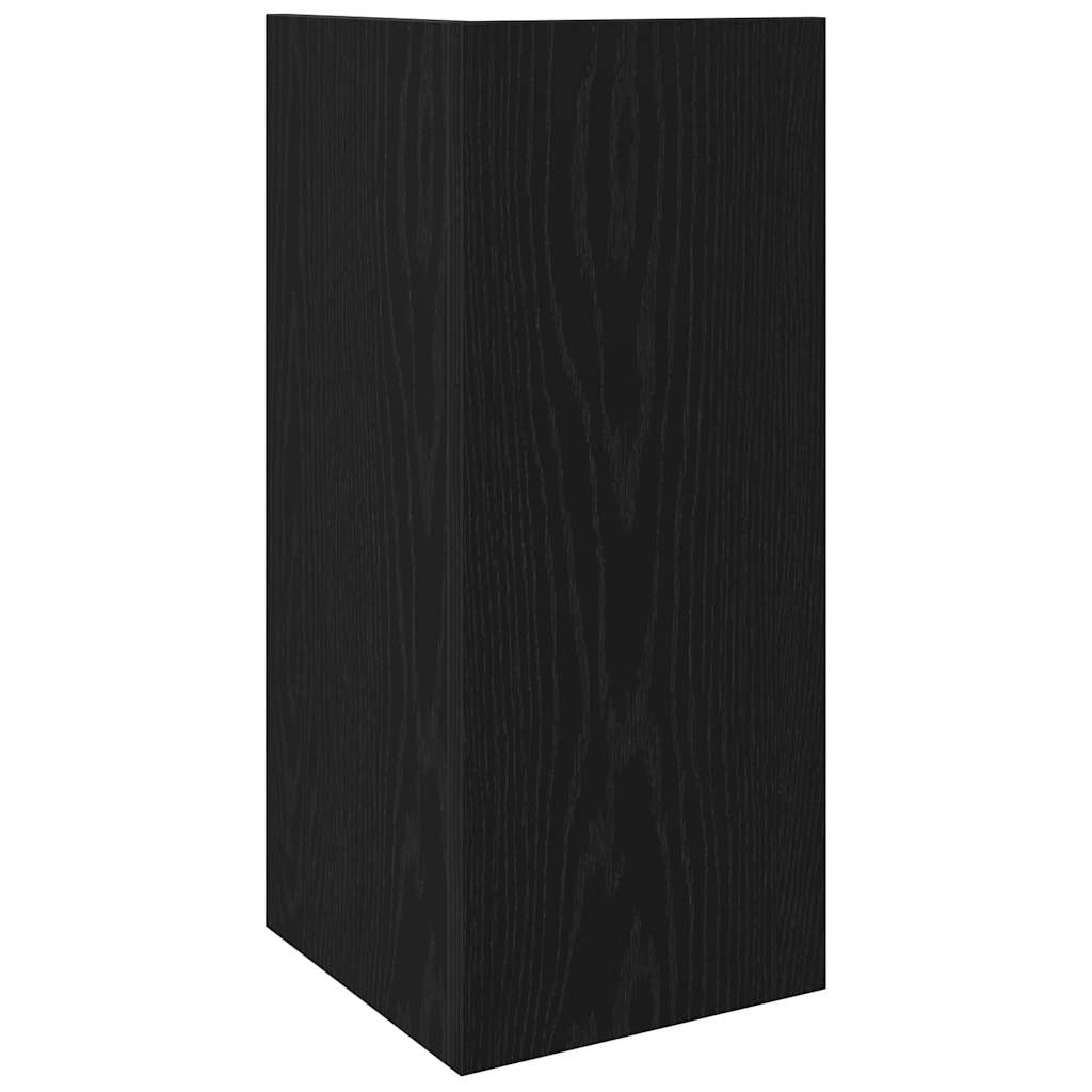 Bijzettafels 2 st met plank 25,5x27x60 cm zwart is nu te koop bij PeponiXL, paradijselijk wonen!