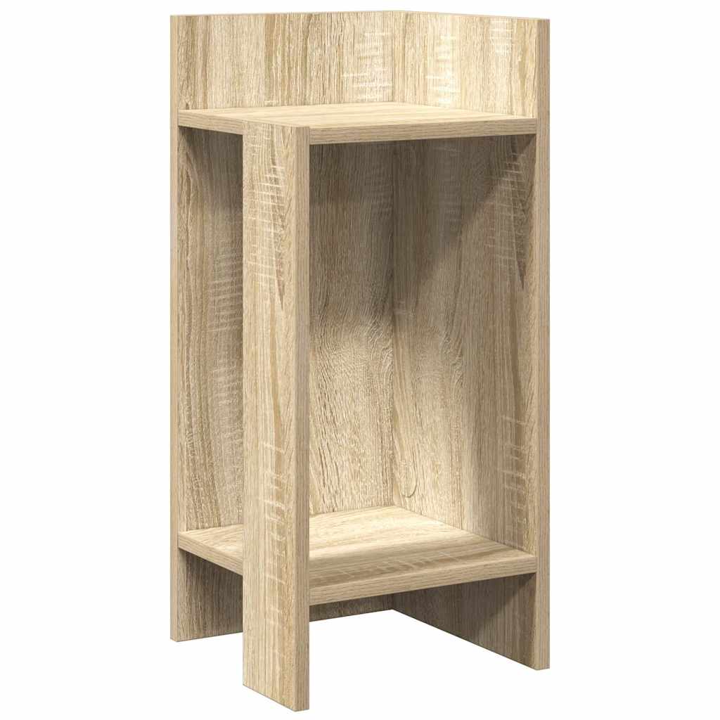 Bijzettafeltje met plank 25,5x27x60 cm sonoma eikenkleurig is nu te koop bij PeponiXL, paradijselijk wonen!