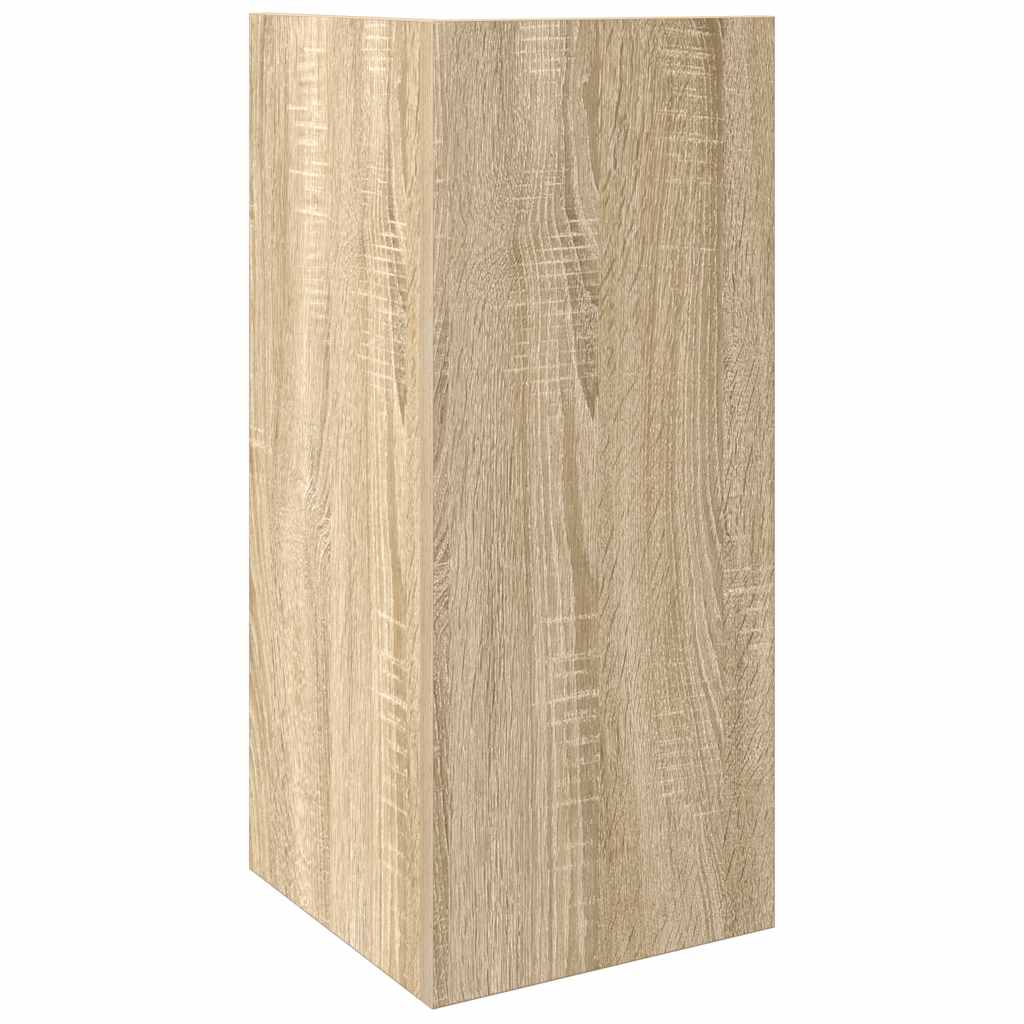 Bijzettafeltje met plank 25,5x27x60 cm sonoma eikenkleurig is nu te koop bij PeponiXL, paradijselijk wonen!