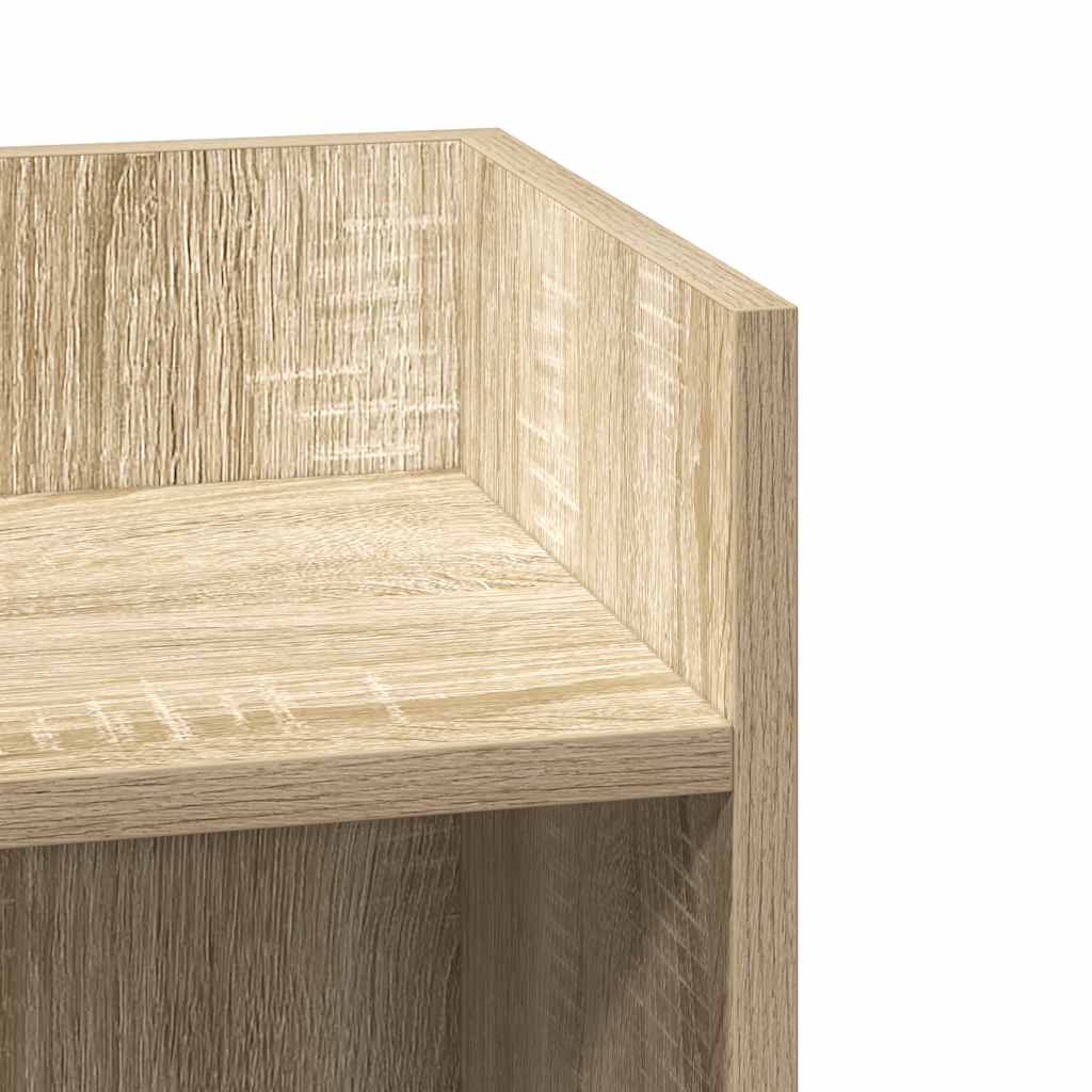 Bijzettafeltje met plank 25,5x27x60 cm sonoma eikenkleurig is nu te koop bij PeponiXL, paradijselijk wonen!
