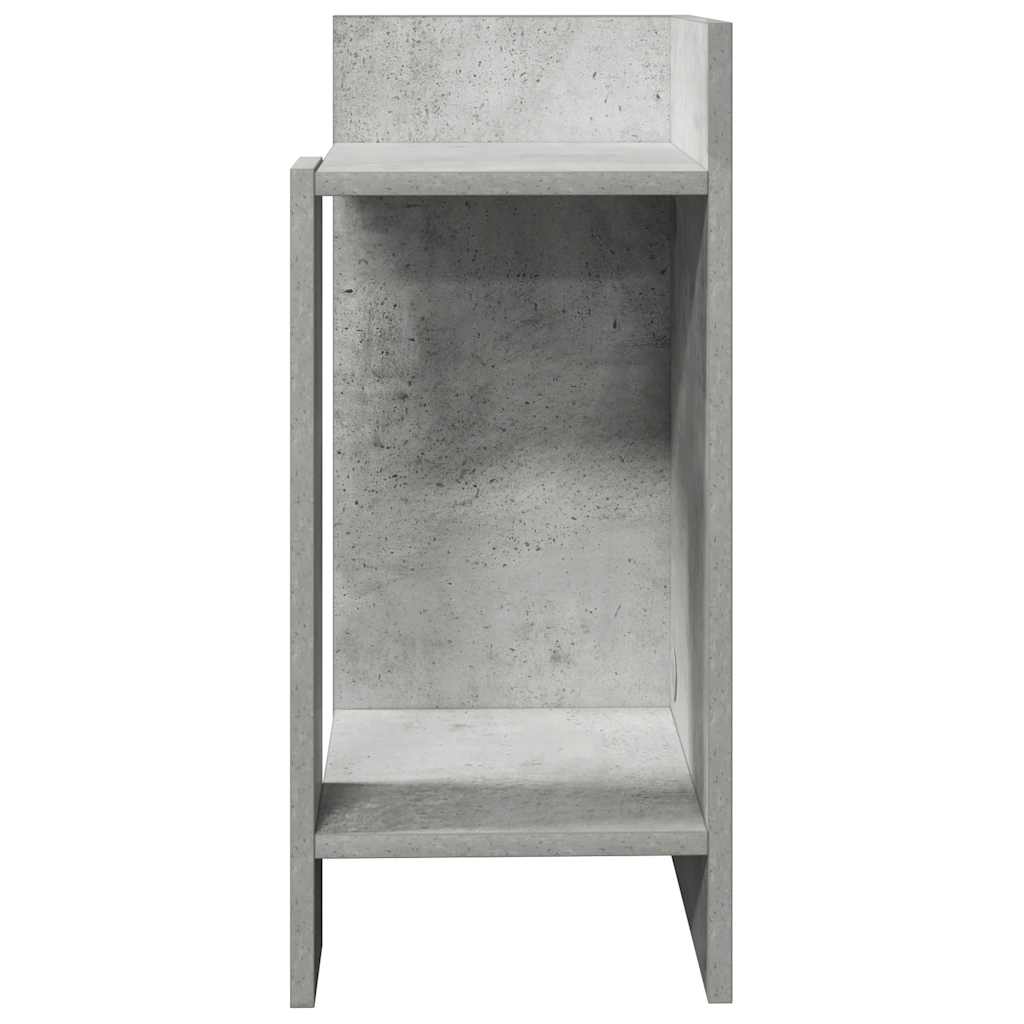Bijzettafeltje met plank 25,5x27x60 cm betongrijs is nu te koop bij PeponiXL, paradijselijk wonen!