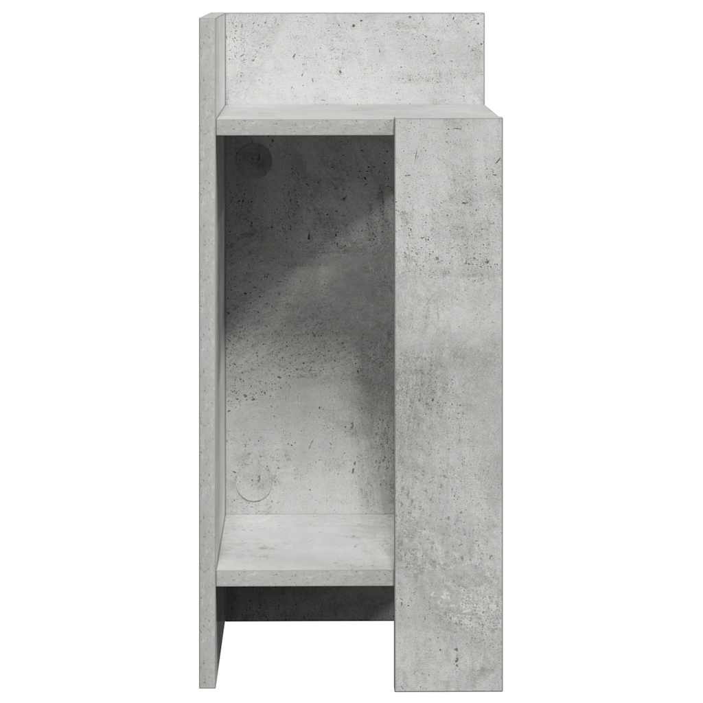 Bijzettafeltje met plank 25,5x27x60 cm betongrijs is nu te koop bij PeponiXL, paradijselijk wonen!