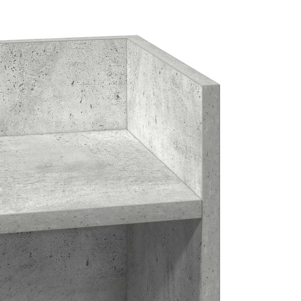 Bijzettafeltje met plank 25,5x27x60 cm betongrijs is nu te koop bij PeponiXL, paradijselijk wonen!