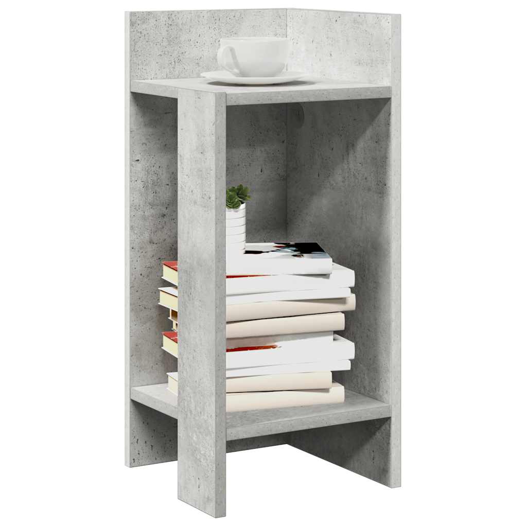 Bijzettafeltje met plank 25,5x27x60 cm betongrijs is nu te koop bij PeponiXL, paradijselijk wonen!