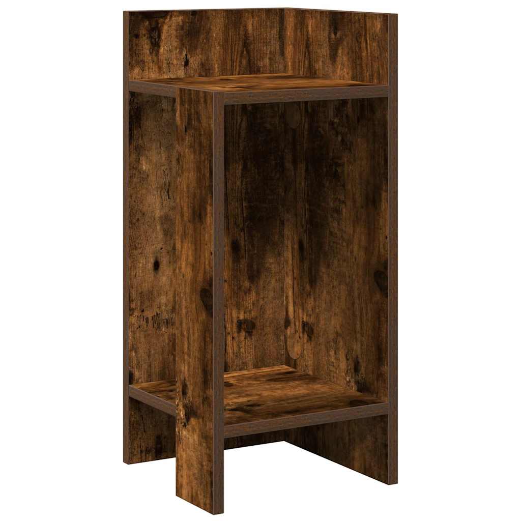 Bijzettafeltje met plank 25,5x27x60 cm gerookt eikenkleurig is nu te koop bij PeponiXL, paradijselijk wonen!
