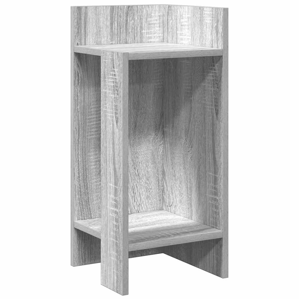 Bijzettafeltje met plank 25,5x27x60 cm grijs sonoma eikenkleur is nu te koop bij PeponiXL, paradijselijk wonen!