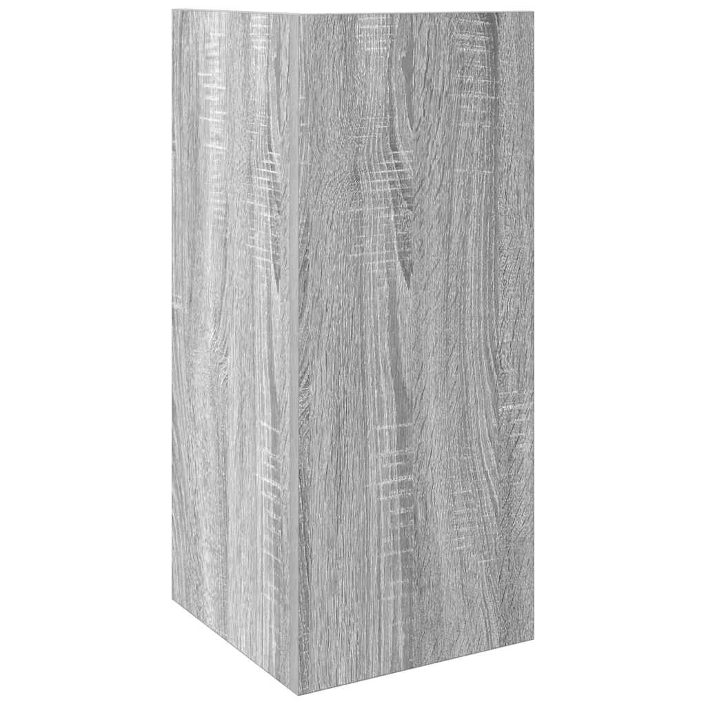 Bijzettafeltje met plank 25,5x27x60 cm grijs sonoma eikenkleur is nu te koop bij PeponiXL, paradijselijk wonen!
