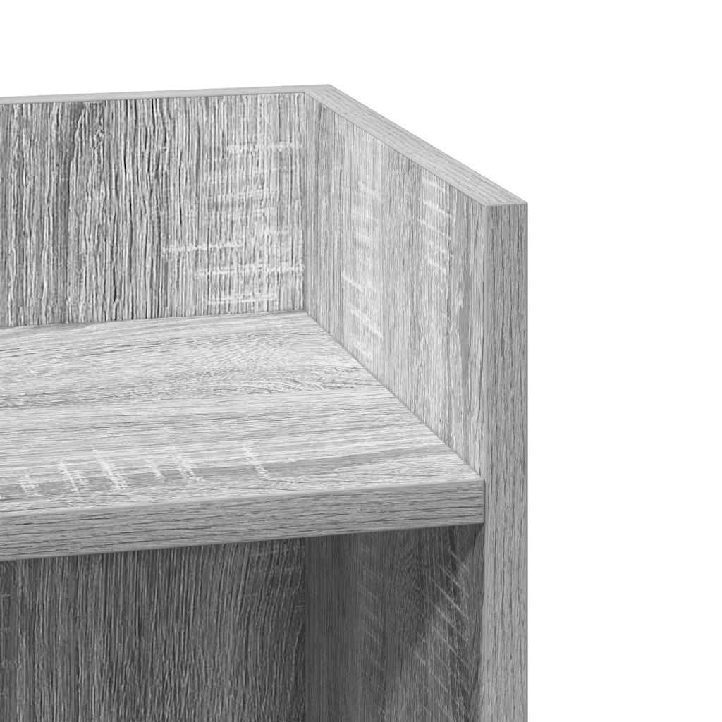 Bijzettafeltje met plank 25,5x27x60 cm grijs sonoma eikenkleur is nu te koop bij PeponiXL, paradijselijk wonen!