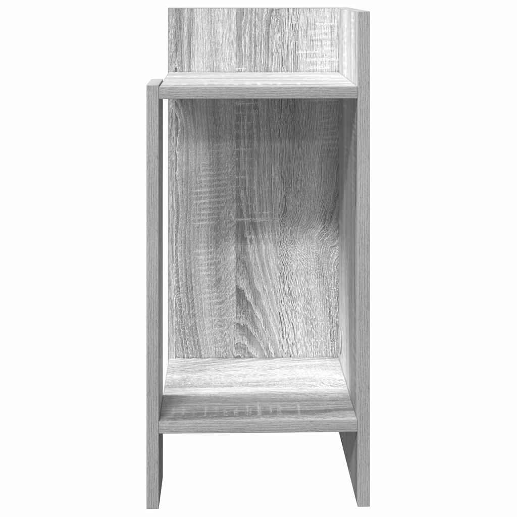 Bijzettafels 2 st met plank 25,5x27x60 cm grijs sonoma eiken is nu te koop bij PeponiXL, paradijselijk wonen!