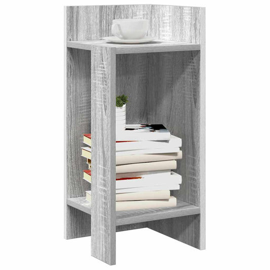 Bijzettafels 2 st met plank 25,5x27x60 cm grijs sonoma eiken is nu te koop bij PeponiXL, paradijselijk wonen!