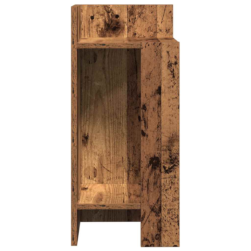 Bijzettafeltje met plank 25,5x27x60 cm oud houtkleurig is nu te koop bij PeponiXL, paradijselijk wonen!