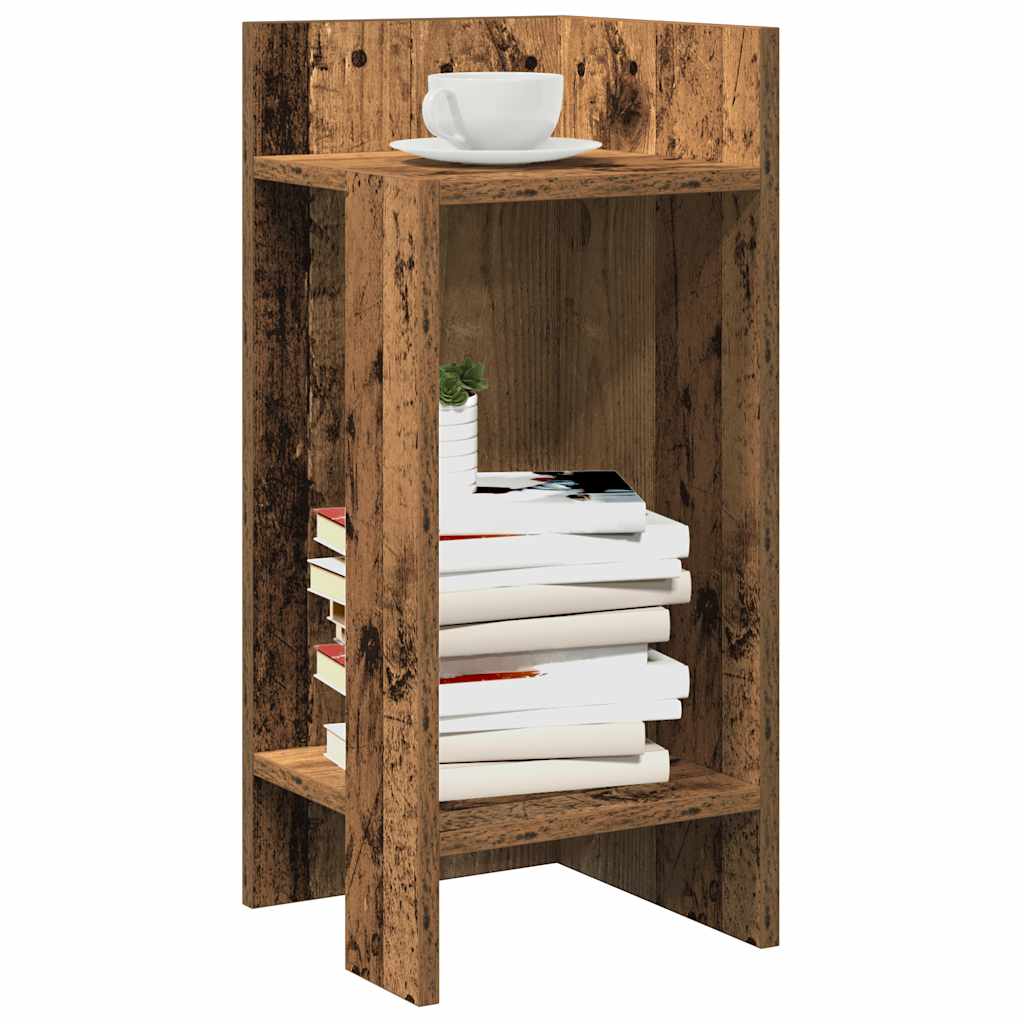 Bijzettafeltje met plank 25,5x27x60 cm oud houtkleurig is nu te koop bij PeponiXL, paradijselijk wonen!