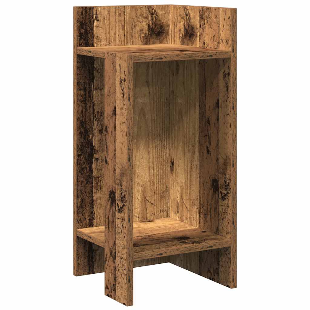 Bijzettafels 2 st met plank 25,5x27x60 cm oud houtkleurig is nu te koop bij PeponiXL, paradijselijk wonen!
