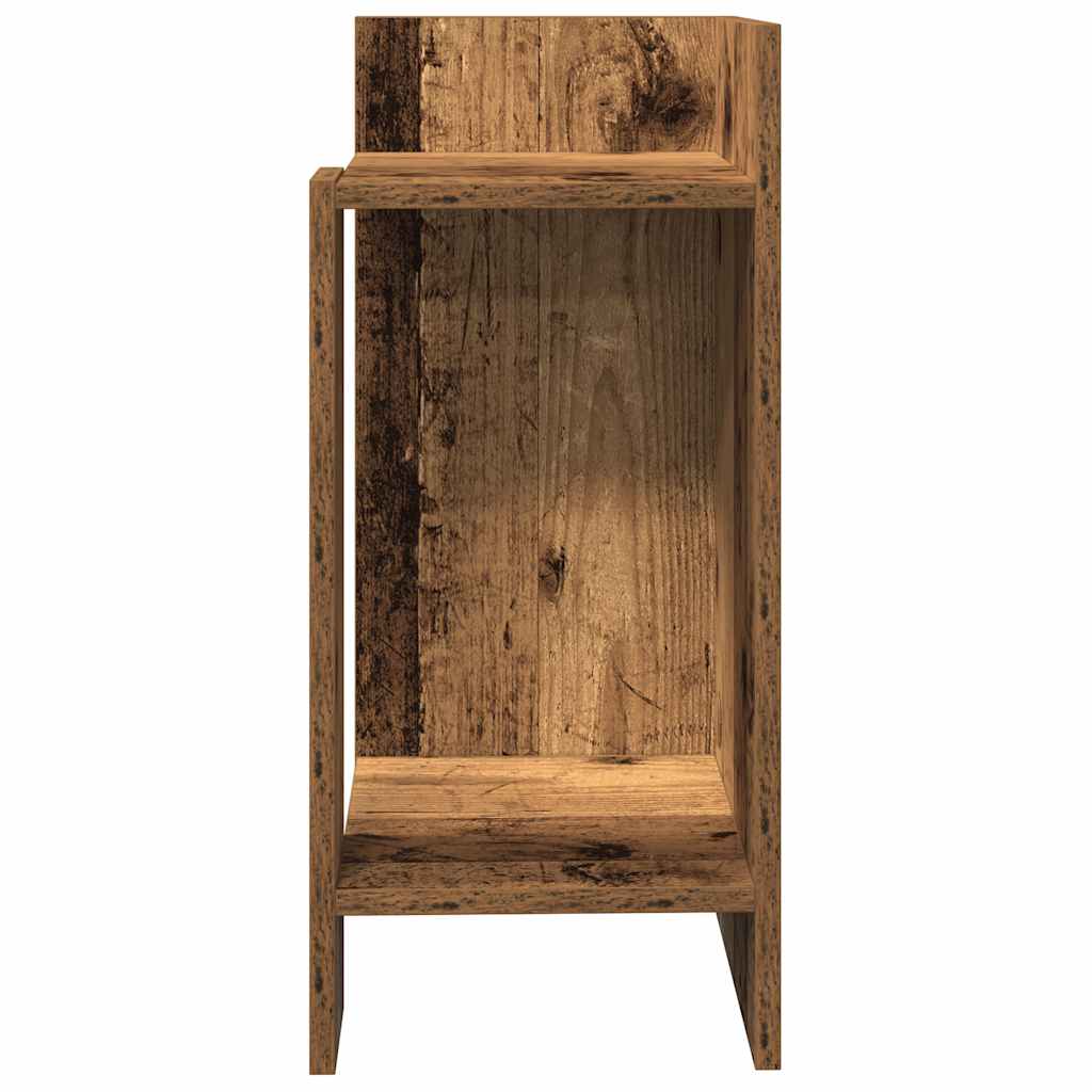 Bijzettafels 2 st met plank 25,5x27x60 cm oud houtkleurig is nu te koop bij PeponiXL, paradijselijk wonen!