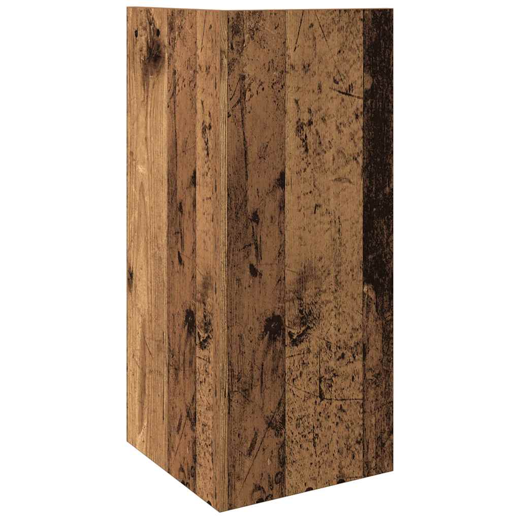 Bijzettafels 2 st met plank 25,5x27x60 cm oud houtkleurig is nu te koop bij PeponiXL, paradijselijk wonen!