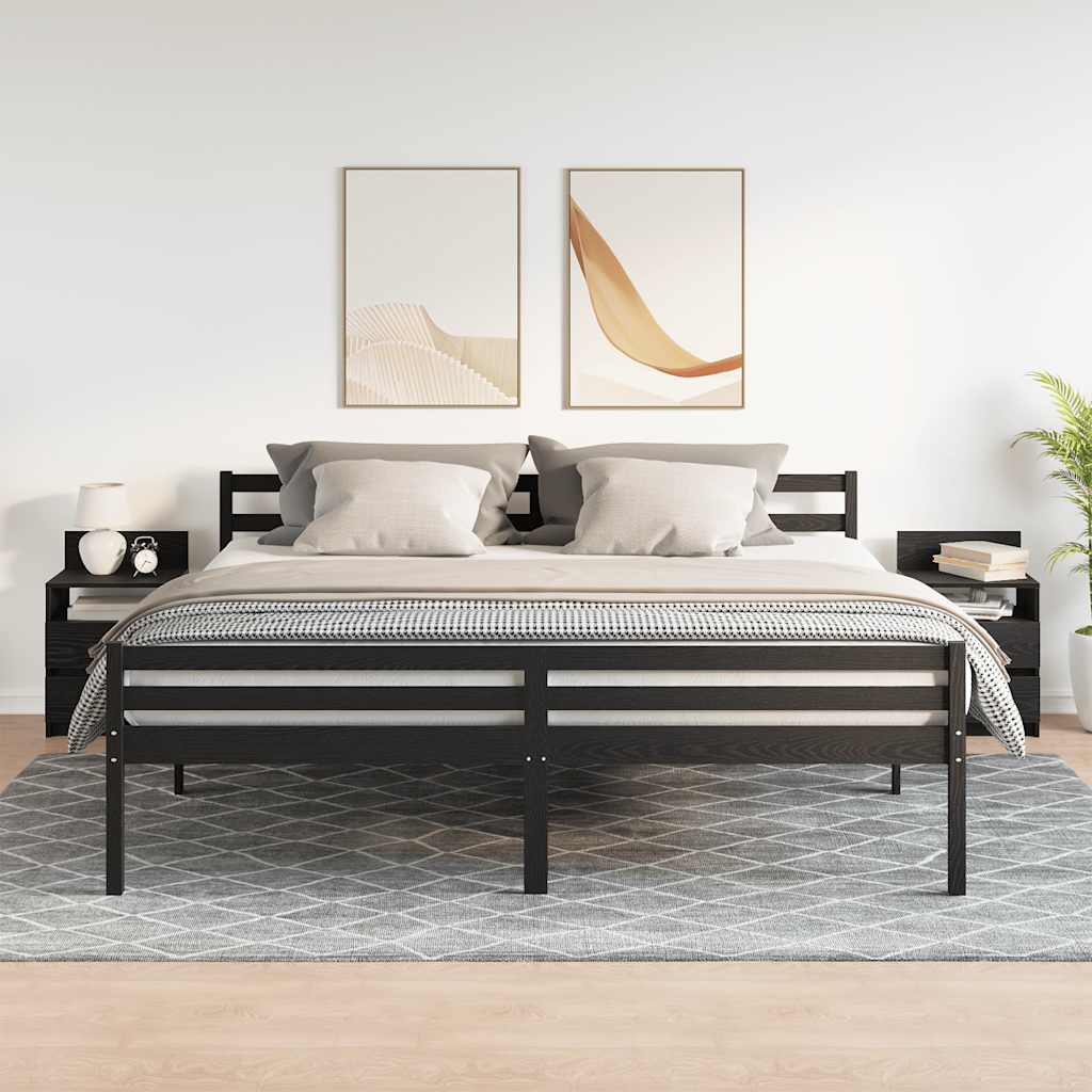 Nachtkastjes 2 st met 2 lades 40x33x60 cm zwart is nu te koop bij PeponiXL, paradijselijk wonen!