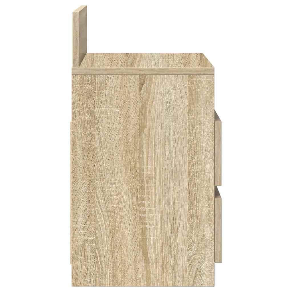 Nachtkastjes 2 st met 2 lades 40x33x60 cm sonoma eikenkleurig is nu te koop bij PeponiXL, paradijselijk wonen!