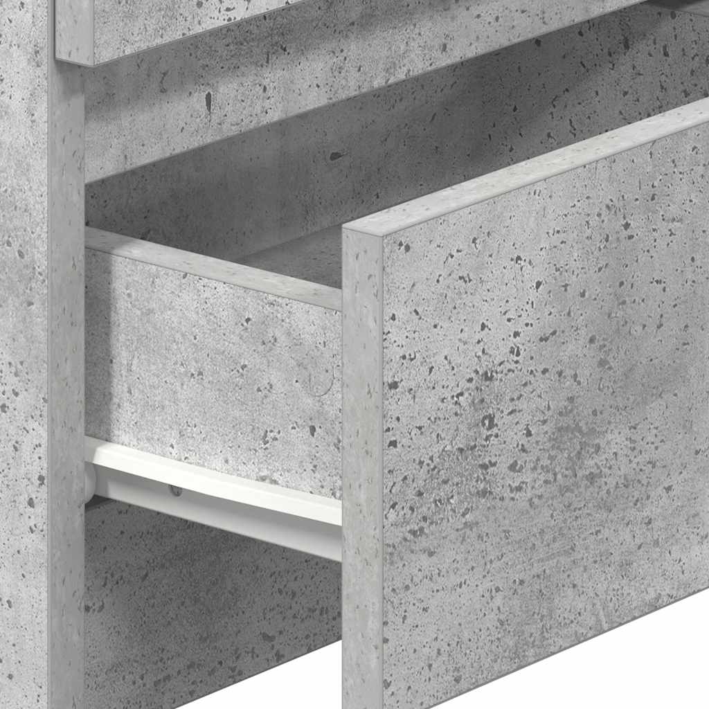 Nachtkastje met 2 lades 40x33x60 cm betongrijs is nu te koop bij PeponiXL, paradijselijk wonen!