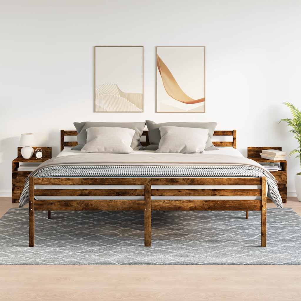 Nachtkastjes 2 st met 2 lades 40x33x60 cm gerookt eikenkleurig is nu te koop bij PeponiXL, paradijselijk wonen!