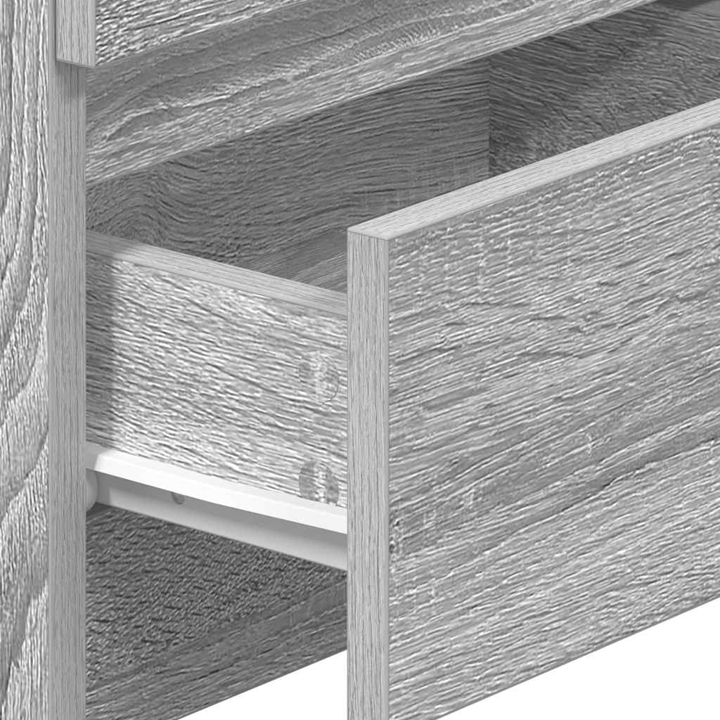 Nachtkastjes 2 st met 2 lades 40x33x60 cm grijs sonoma eiken is nu te koop bij PeponiXL, paradijselijk wonen!