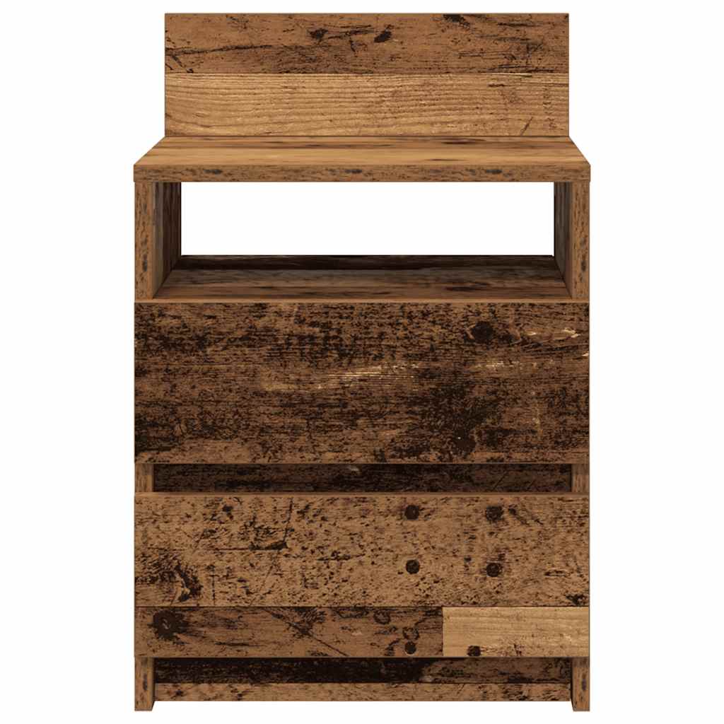 Nachtkastjes 2 st met 2 lades 40x33x60 cm oud houtkleurig is nu te koop bij PeponiXL, paradijselijk wonen!