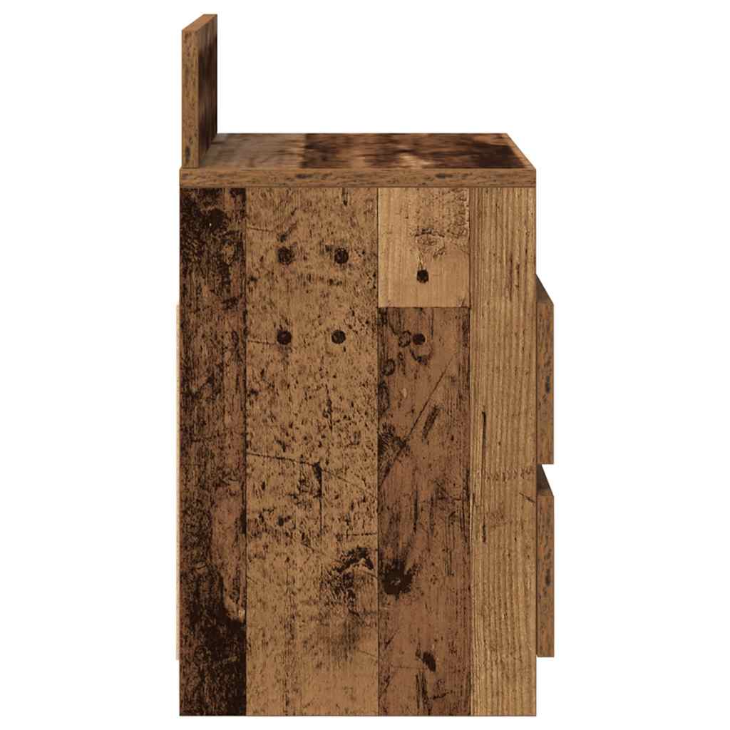 Nachtkastjes 2 st met 2 lades 40x33x60 cm oud houtkleurig is nu te koop bij PeponiXL, paradijselijk wonen!