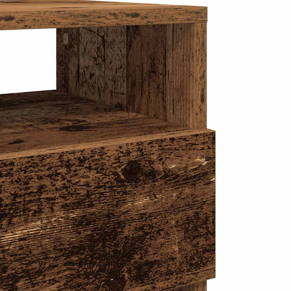 Nachtkastjes 2 st met 2 lades 40x33x60 cm oud houtkleurig is nu te koop bij PeponiXL, paradijselijk wonen!