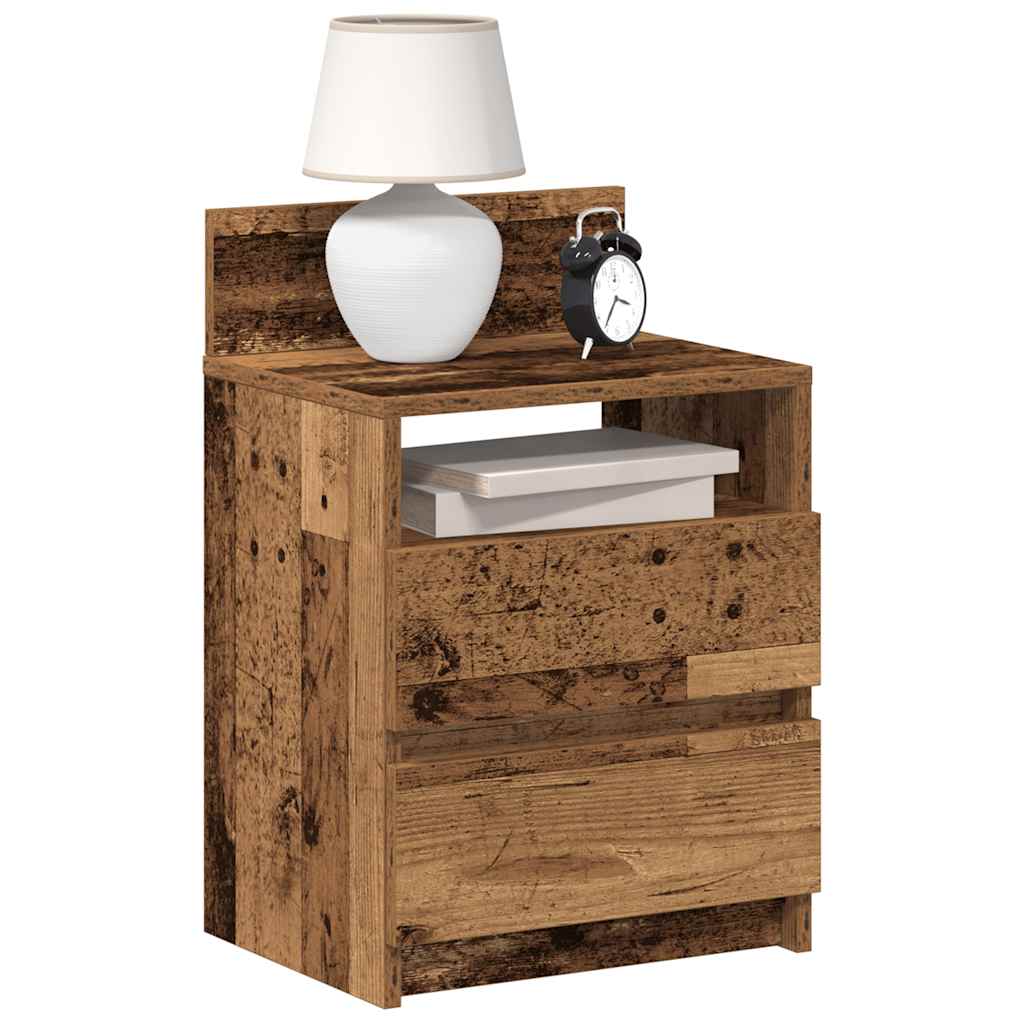 Nachtkastjes 2 st met 2 lades 40x33x60 cm oud houtkleurig is nu te koop bij PeponiXL, paradijselijk wonen!