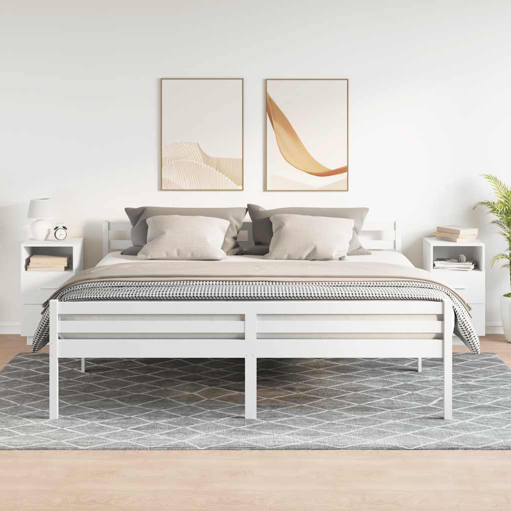 Nachtkastjes 2 st met 2 lades 36x36x68 cm wit is nu te koop bij PeponiXL, paradijselijk wonen!