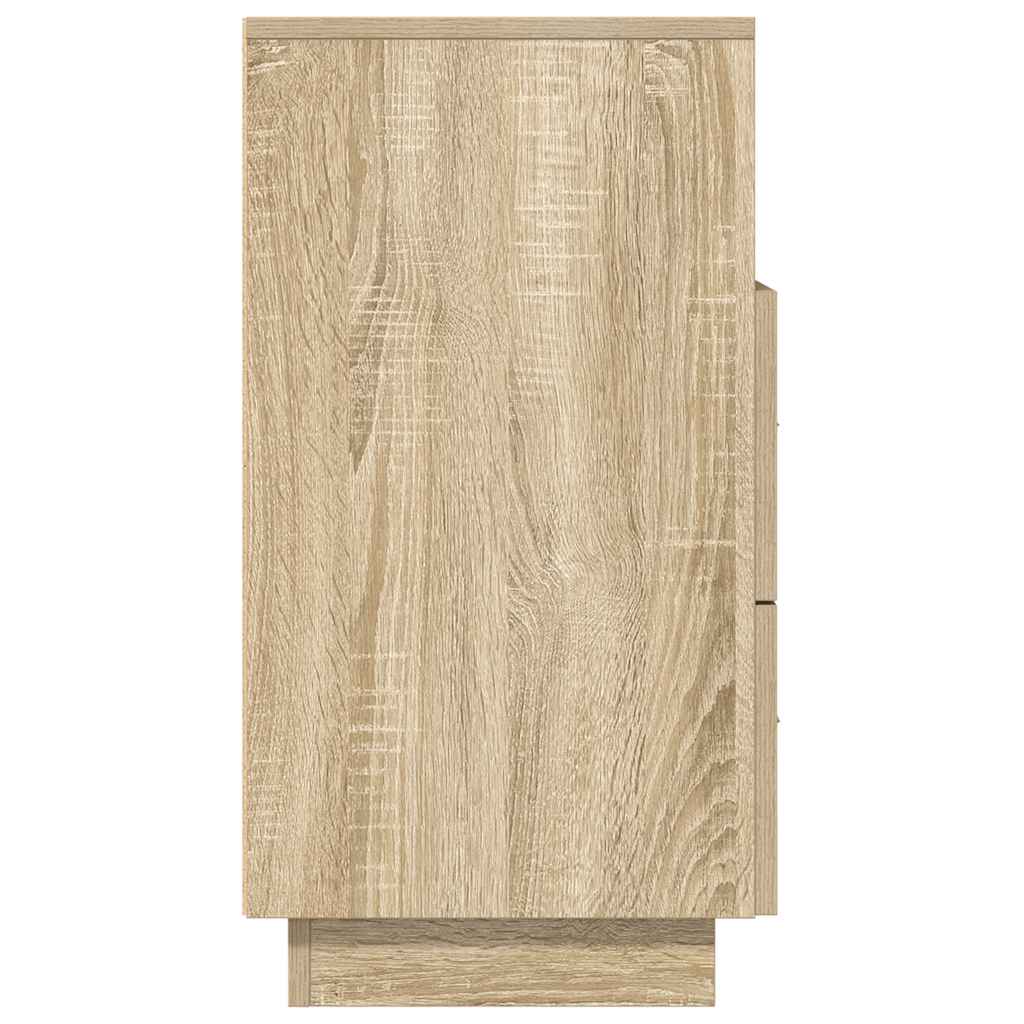 Nachtkastje met 2 lades 36x36x68 cm sonoma eikenkleurig is nu te koop bij PeponiXL, paradijselijk wonen!