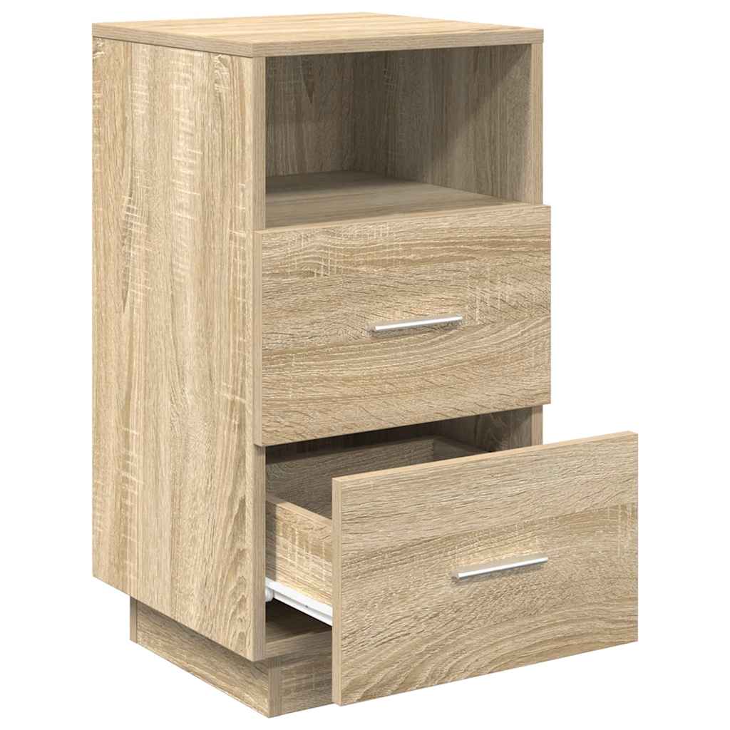 Nachtkastjes 2 st met 2 lades 36x36x68 cm sonoma eikenkleurig is nu te koop bij PeponiXL, paradijselijk wonen!