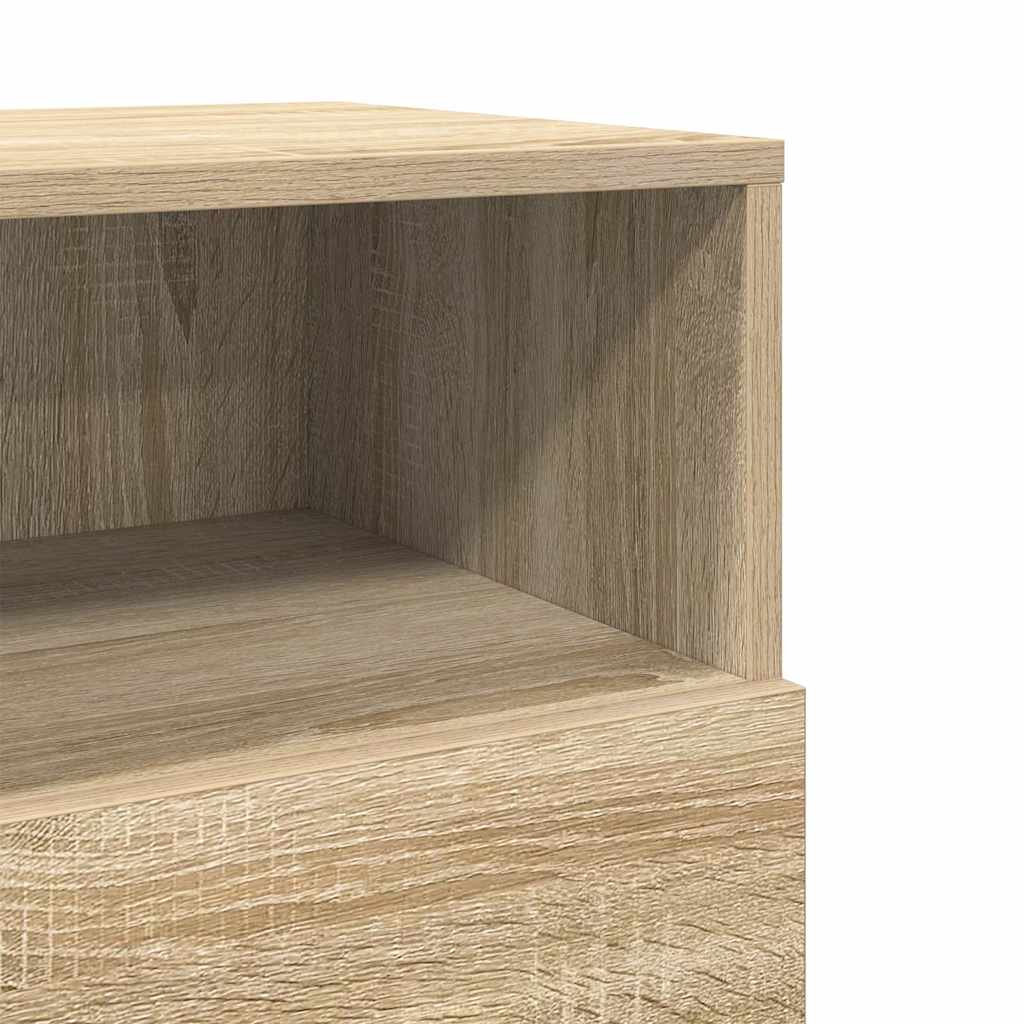 Nachtkastjes 2 st met 2 lades 36x36x68 cm sonoma eikenkleurig is nu te koop bij PeponiXL, paradijselijk wonen!