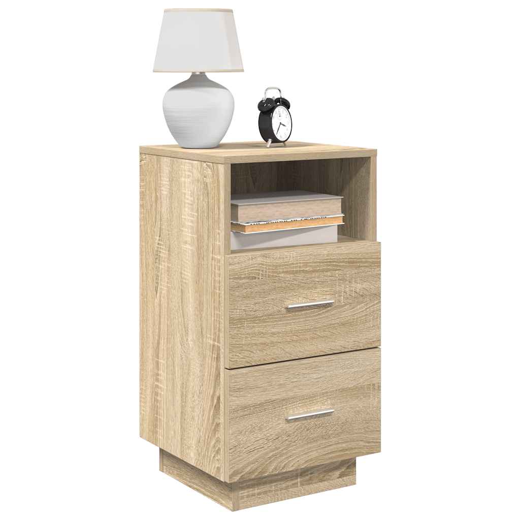 Nachtkastjes 2 st met 2 lades 36x36x68 cm sonoma eikenkleurig is nu te koop bij PeponiXL, paradijselijk wonen!