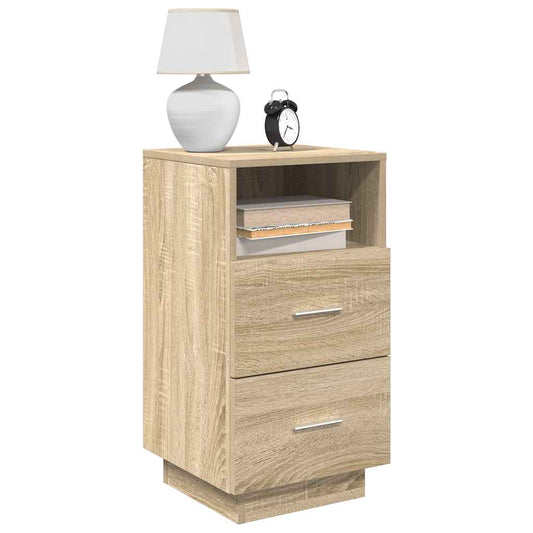 Nachtkastjes 2 st met 2 lades 36x36x68 cm sonoma eikenkleurig is nu te koop bij PeponiXL, paradijselijk wonen!