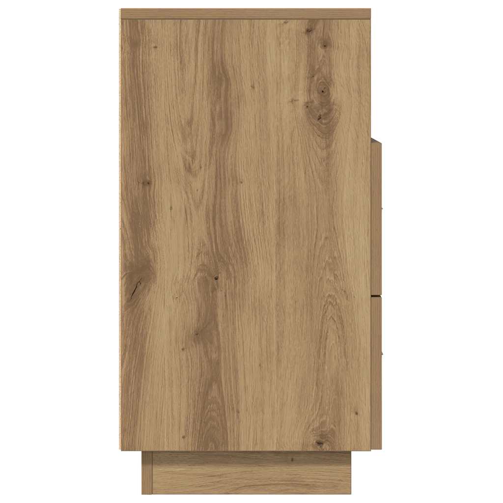 Nachtkastjes 2 st met 2 lades 36x36x68 cm artisanaal eiken is nu te koop bij PeponiXL, paradijselijk wonen!