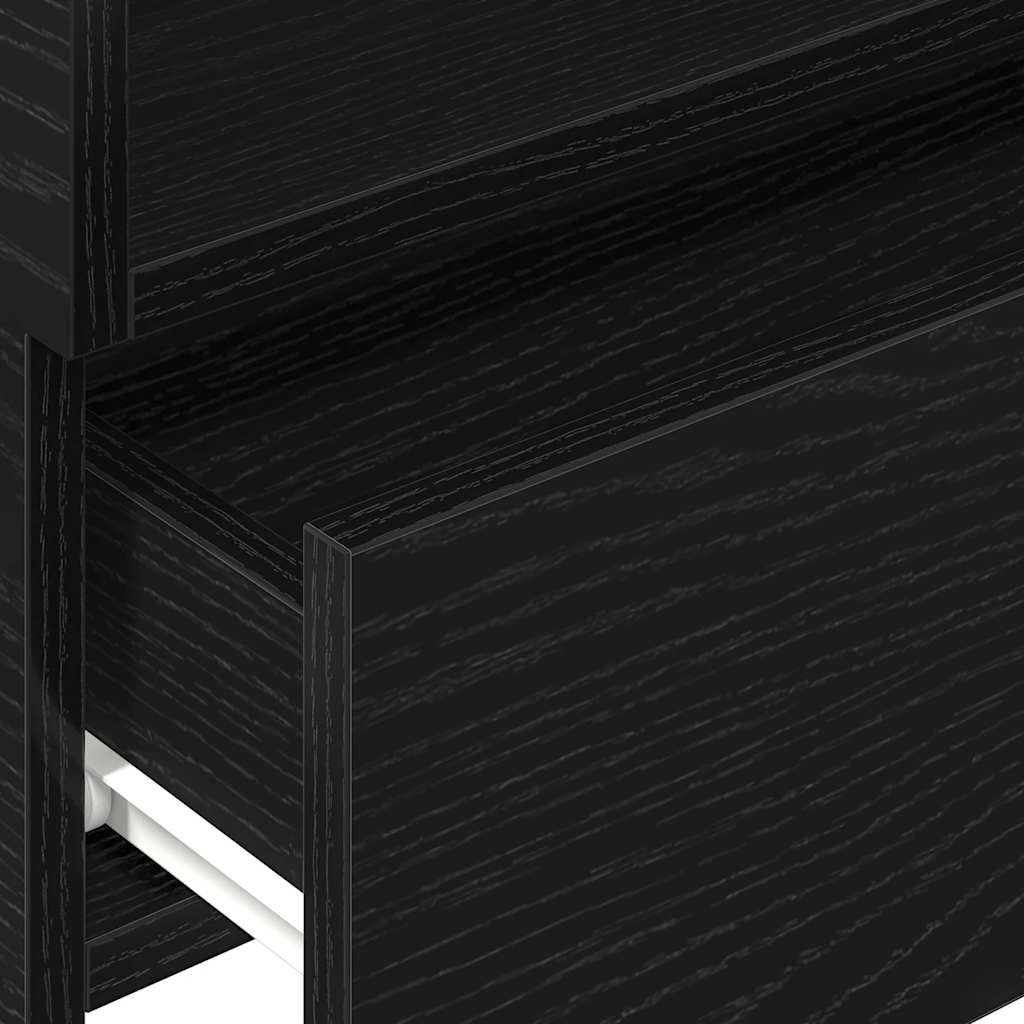 Nachtkastjes 2 st wandgemonteerd 45x26x28,5 cm zwart is nu te koop bij PeponiXL, paradijselijk wonen!