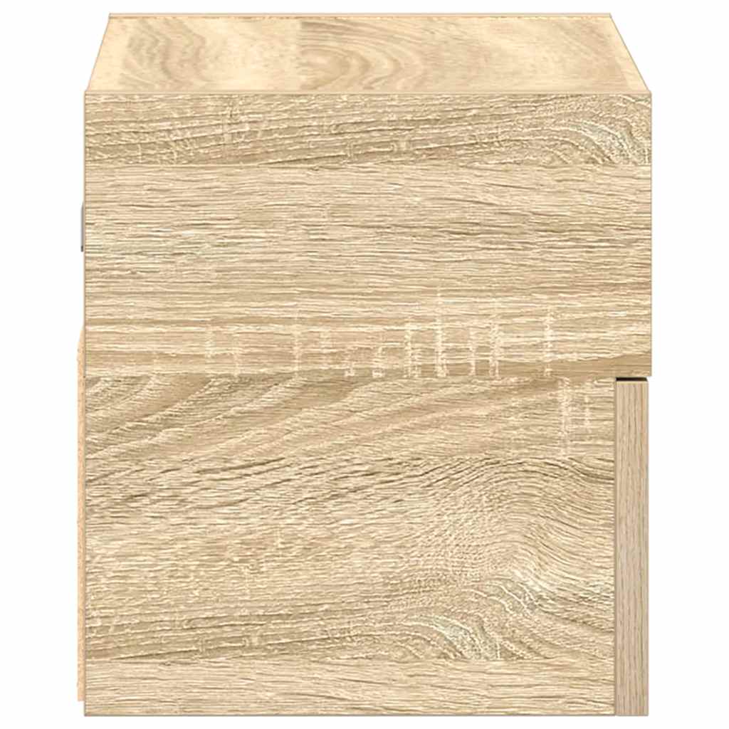 Nachtkastjes 2 st wandgemonteerd 45x26x28,5cm sonoma eikenkleur is nu te koop bij PeponiXL, paradijselijk wonen!