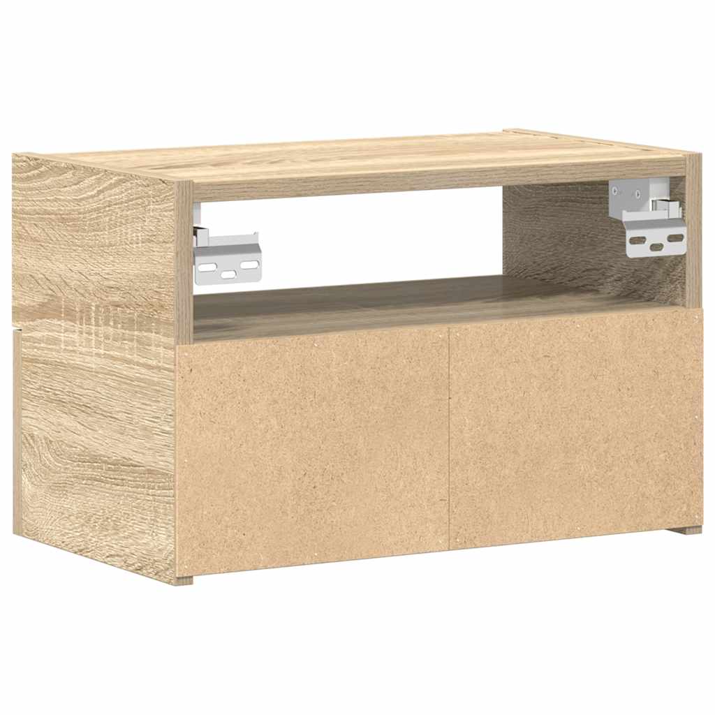 Nachtkastjes 2 st wandgemonteerd 45x26x28,5cm sonoma eikenkleur is nu te koop bij PeponiXL, paradijselijk wonen!