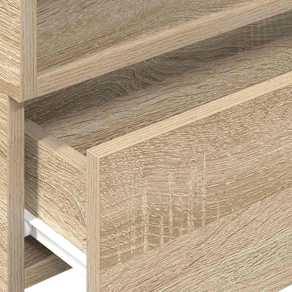 Nachtkastjes 2 st wandgemonteerd 45x26x28,5cm sonoma eikenkleur is nu te koop bij PeponiXL, paradijselijk wonen!