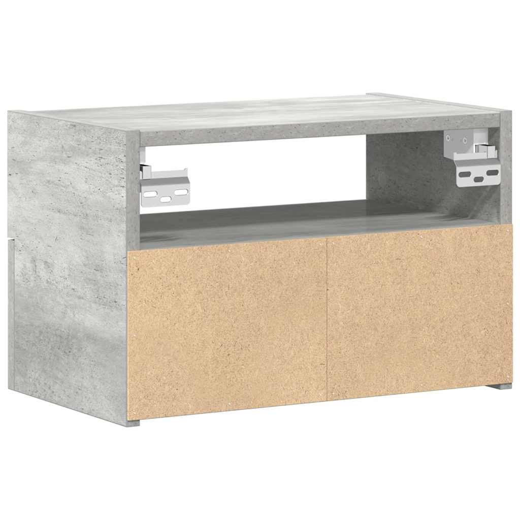 Nachtkastje wandgemonteerd 45x26x28,5 cm betongrijs is nu te koop bij PeponiXL, paradijselijk wonen!
