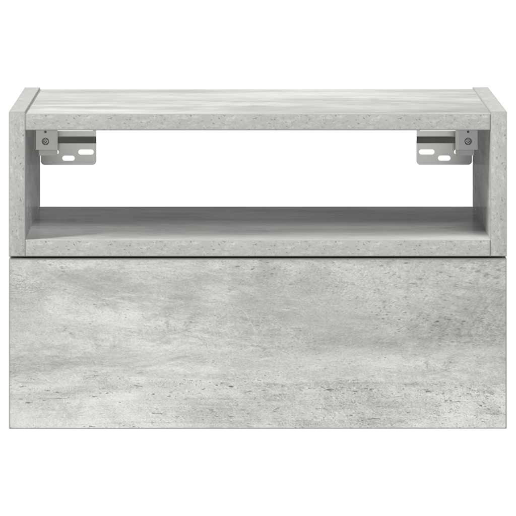 Nachtkastjes 2 st wandgemonteerd 45x26x28,5 cm betongrijs is nu te koop bij PeponiXL, paradijselijk wonen!