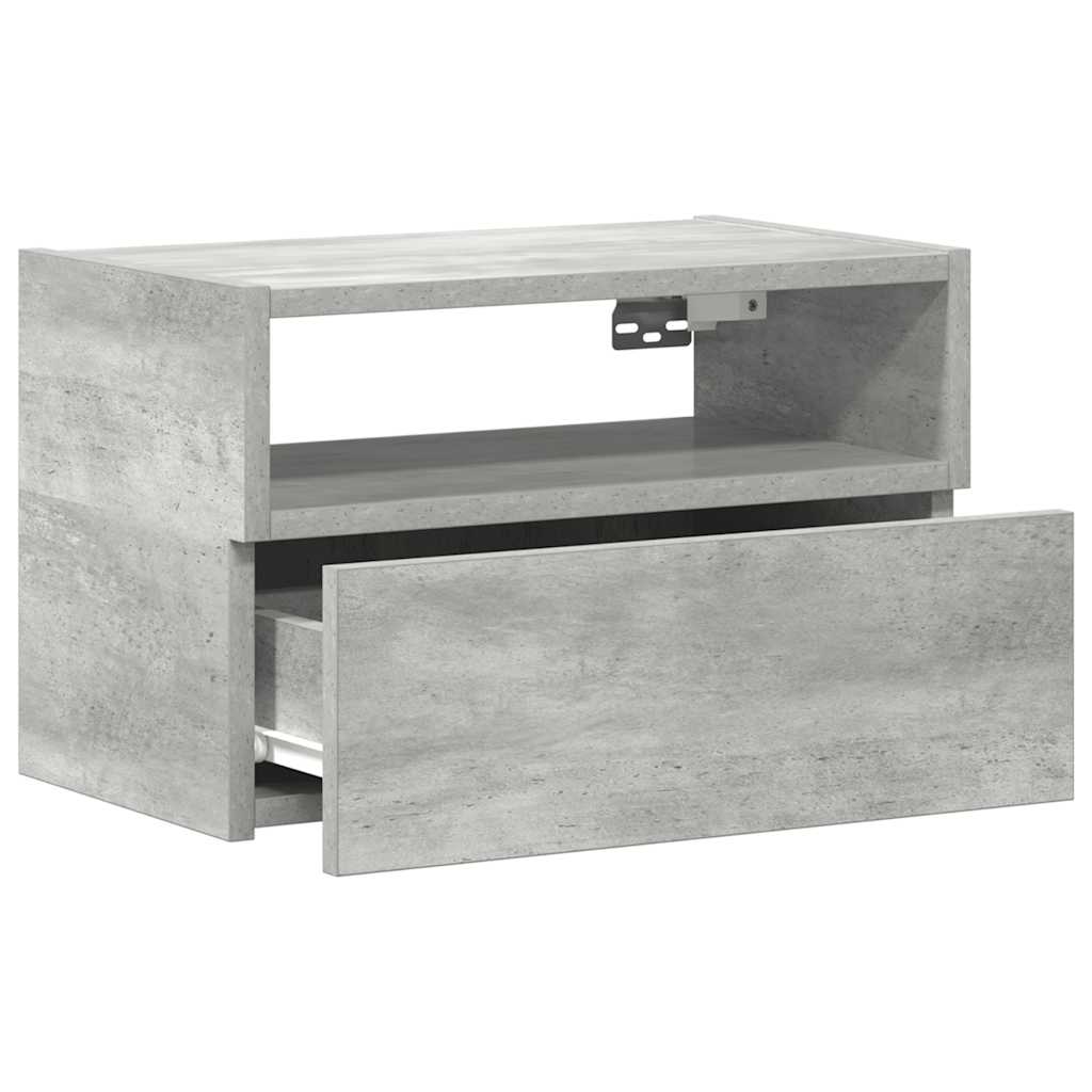 Nachtkastjes 2 st wandgemonteerd 45x26x28,5 cm betongrijs is nu te koop bij PeponiXL, paradijselijk wonen!